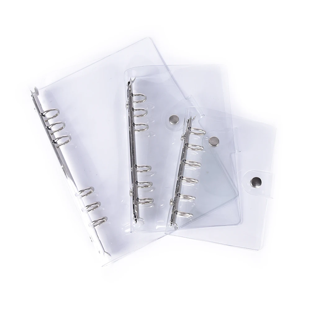 

1PC A5/A6/A7 PVC Notebook Accessory Sheet Shell Office School Stationery Transparent Concise 6 Holes Binder Planner Cover