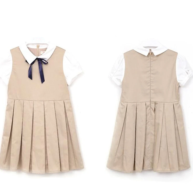 Летнее хлопковое платье с бантом для девочек 4-14 лет | Детская одежда и обувь