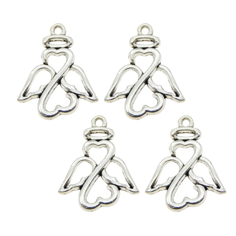 10 шт. Винтаж серебро Цвет сплав творческого Ангел Кулон украшения ручной работы