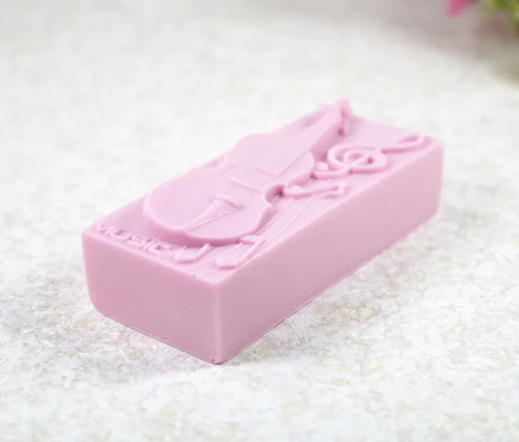 Скрипка S486 Ремесло Искусство Силиконовые 3D Мыло плесень Ремесло формы DIY ручной работы свечи формы