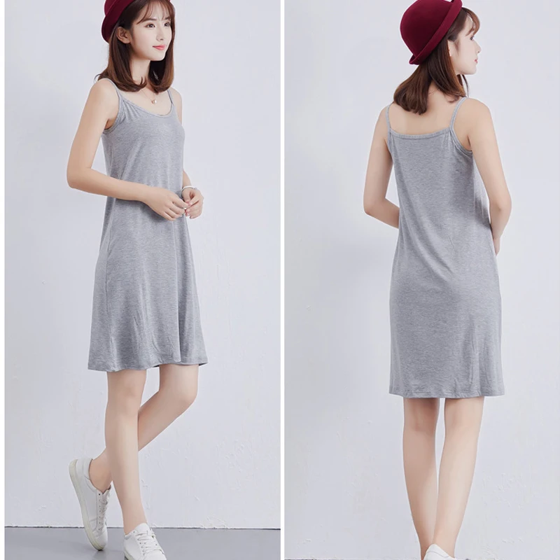 Лето слинг юбка длинное платье свободного кроя без рукавов Core Повседневное