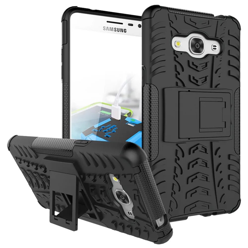 Для Samsung Galaxy J3 Pro Подставки задняя крышка Красочные Гибридный Прочная duallayer