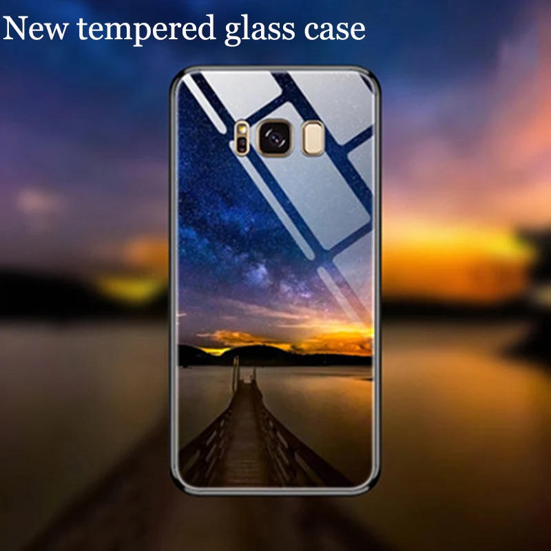 

Newest shell For Samsung galaxy S8plus S8 plus case for S8+ Tempered glass back cover For Samsung galaxy S8plus case G9550 cases