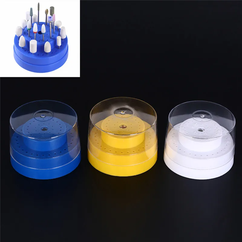1 pcs Nail Drill Bit Holder Stand Displayer Organizer Container Transparent Cover Manicure Art Tool | Красота и здоровье