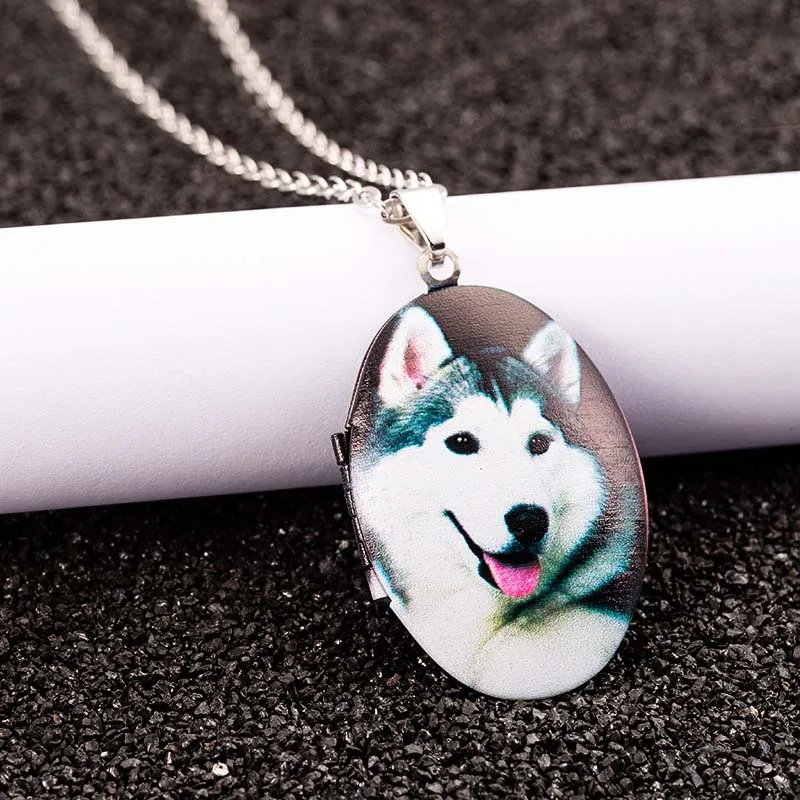 Новый аромадиффузор ожерелье ручная роспись huskies кулон духи эфирное масло