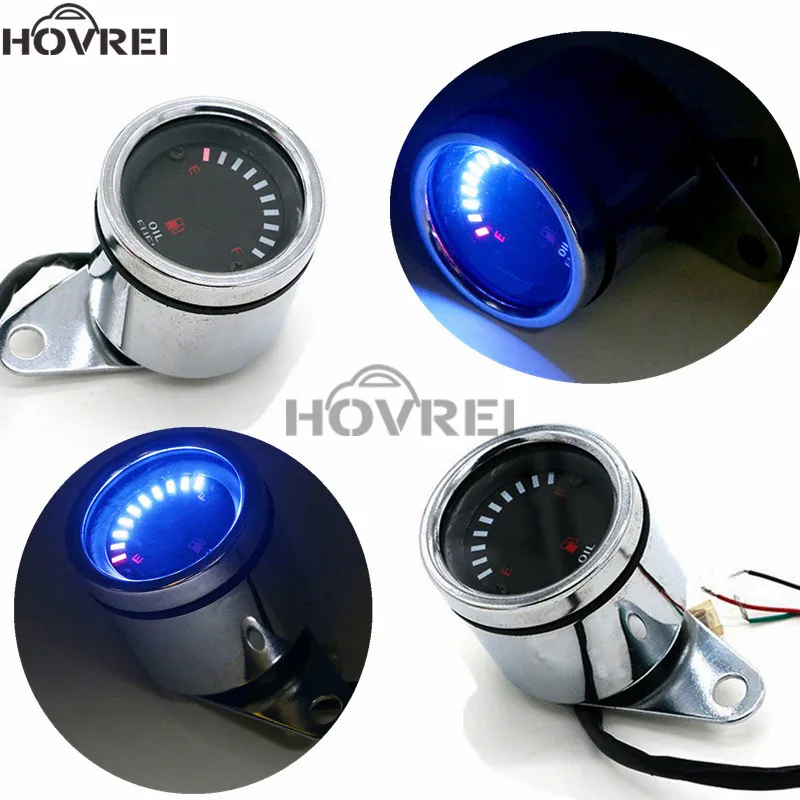 Новый универсальный 12В мотоциклетный хром металлический масляный топливный