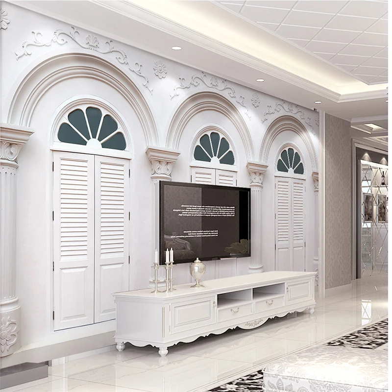 Пользовательская настенная ткань Европейский стиль колонна римская Арка