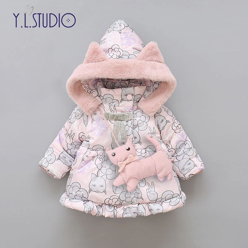 

Winter Snowsuit For Kids Girls Cotton Coat Children's Thicken Keep Warm Padded Jackets Windproof Clothes Toddler Girl Down Coat