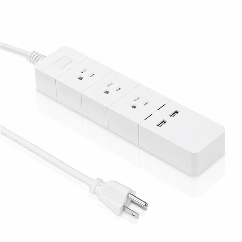 Умный удлинитель с 3 розетками переменного тока 2 USB порта розетки Wi Fi