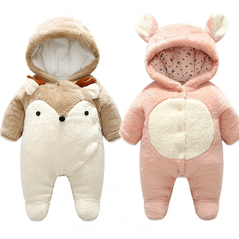 1 предмет детские зимние комбинезоны с длинными рукавами рисунками животных