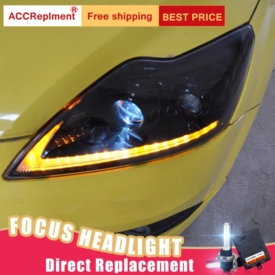 2 шт. светодиодный ные фары для Ford Focus 2009-2013 Автомобильные ангельские глазки