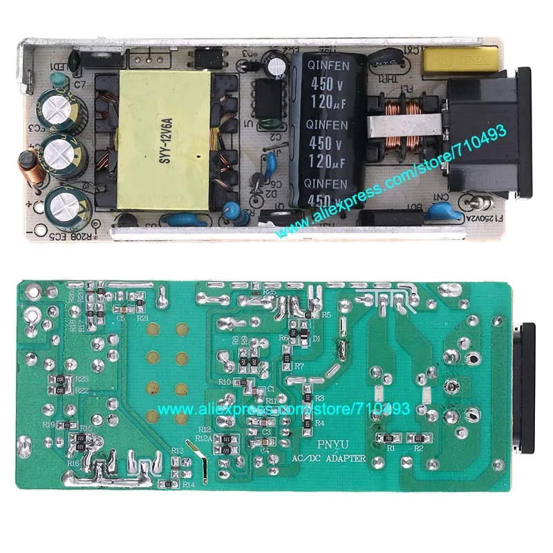 AC 100 240 В в DC 12 6A 4 контактный адаптер питания зарядное устройство 60 Вт 4Pin для ЖК