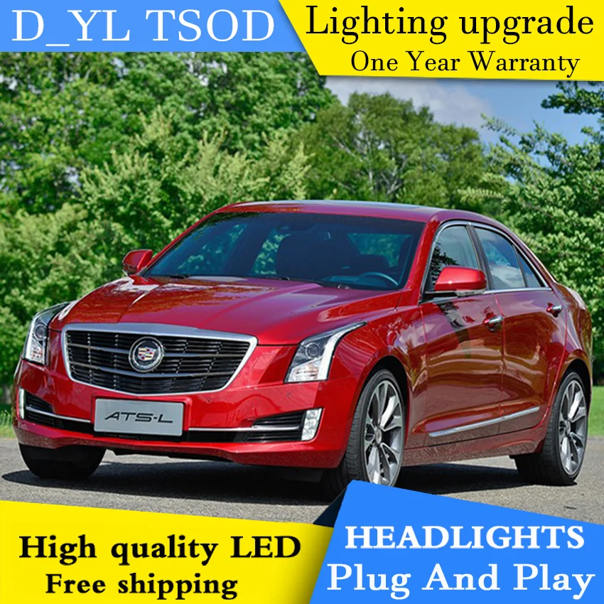 

Автомобильный стильный головной светильник s для Cadillac ATS 2014-2016 светодиодный головной светильник для ATS головной светильник светодиодный дне...