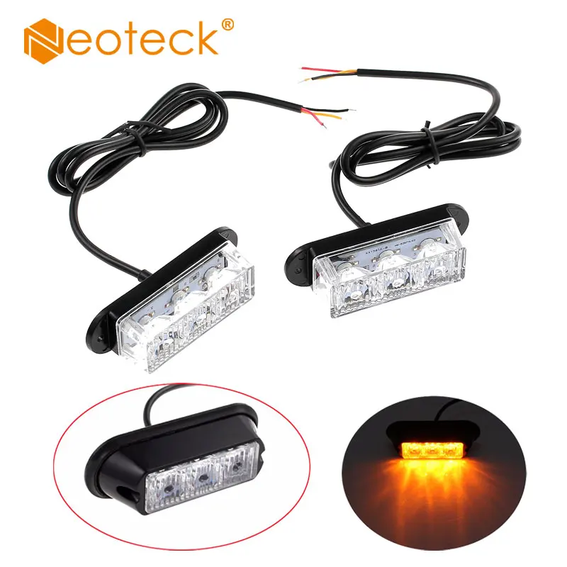 Neoteck 2 предмета желтый красный лампочки стробоскоп мигает 3 светодиодный свет для
