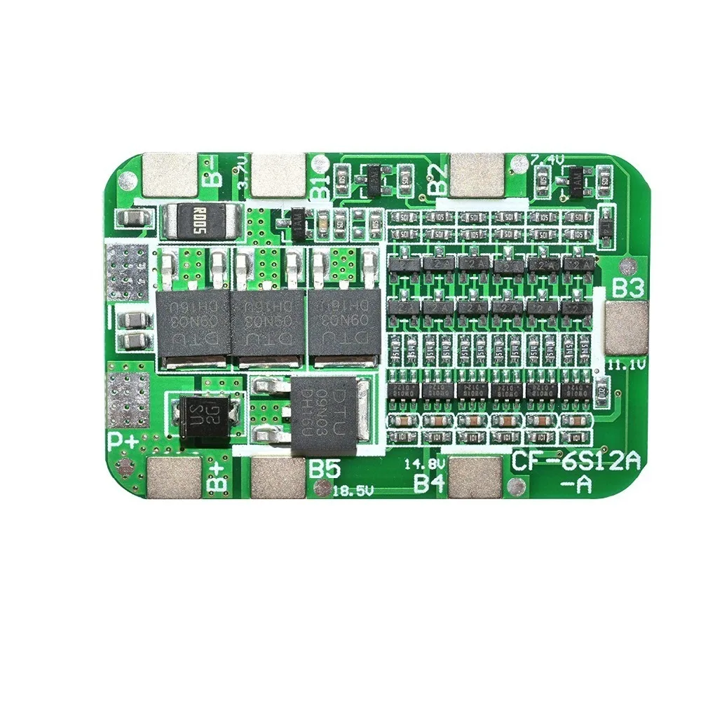 6s 15a 24В печатная плата защиты Bms для 6 упаковок 18650 литий ионная литиевая батарея