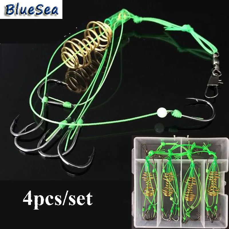 BlueSea 4 шт./компл. рыболовный крючок с 6 шт. высокоуглеродистой сталью ISEAMA