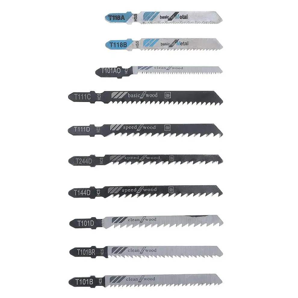 

10pcs/lot HSS HCS Combination Reciprocating Saw Blades Straight Cutting Jig Saw for Woodworking / Plastic PVC