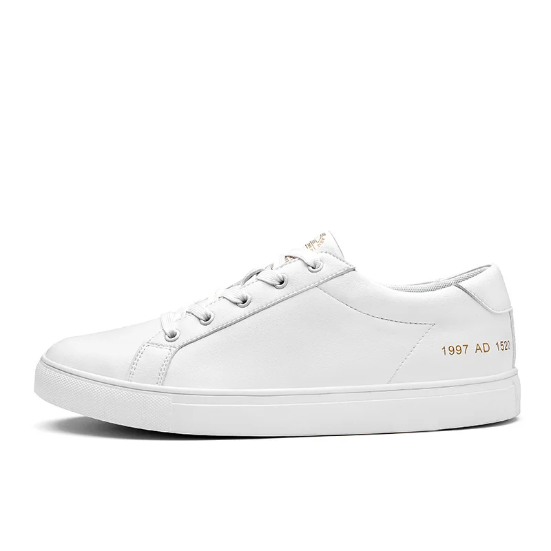SUROM Men's Autumn Winter Sneakers Fashion Board Shoes Super Fiber Leather Krasovki White Color Brand Casual Laces Flats | Обувь