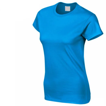 26C Sapphire blue Новинка, женская летняя футболка, хлопок, короткий топ, футболка, Женская одноцветная футболка, Femme Blusa Camiseta, футболки с коротким рукавом - Цвет: 26C Sapphire blue