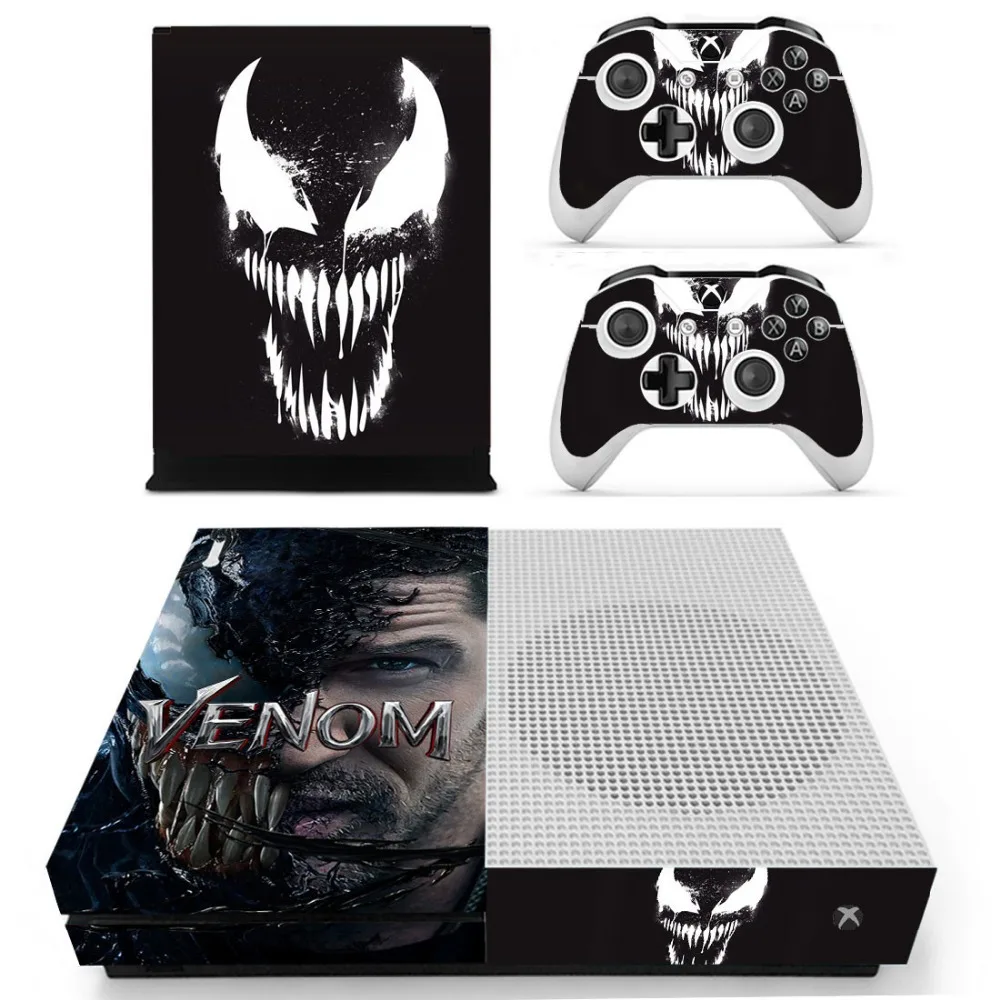 Наклейки VENOM Vinly Skin для консоли XBOX One S с двумя беспроводными