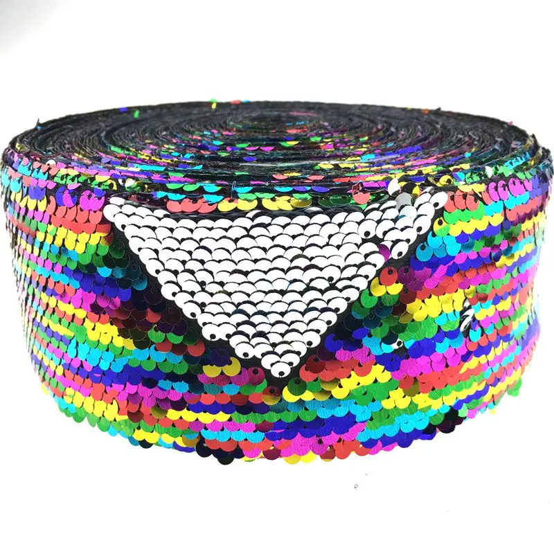 3 &quot75 мм двухсторонняя Блестящая лента золотого цвета с серебром 50 ярдов/рулон