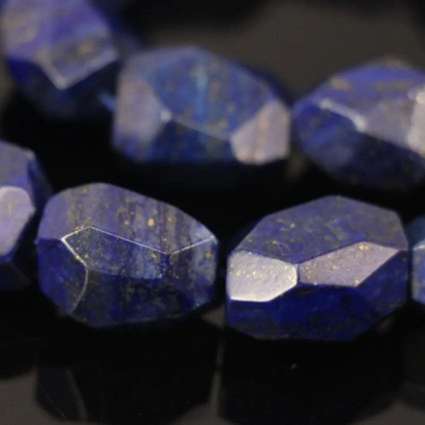 15,"& 20 шт/прядь натуральный Лазурит Граненый Самородок кулон бусины, Lapis произвольной формы огранки самородок бусины ювелирные изделия ожерелья