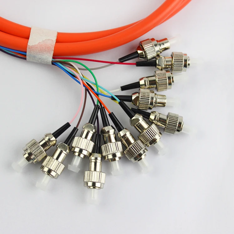 Бесплатная доставка 12 ядерный 1 5 м многомодовый OM2 FC/UPC Bunchy Bundle Pigtail мм волоконно