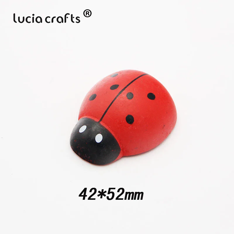 Lucia crafts мультиразмерные наклейки с рисунком божья коровка, губка, самоклеющиеся, микро пейзаж, ремесла E1309 - Цвет: 42x52mm  2pcs