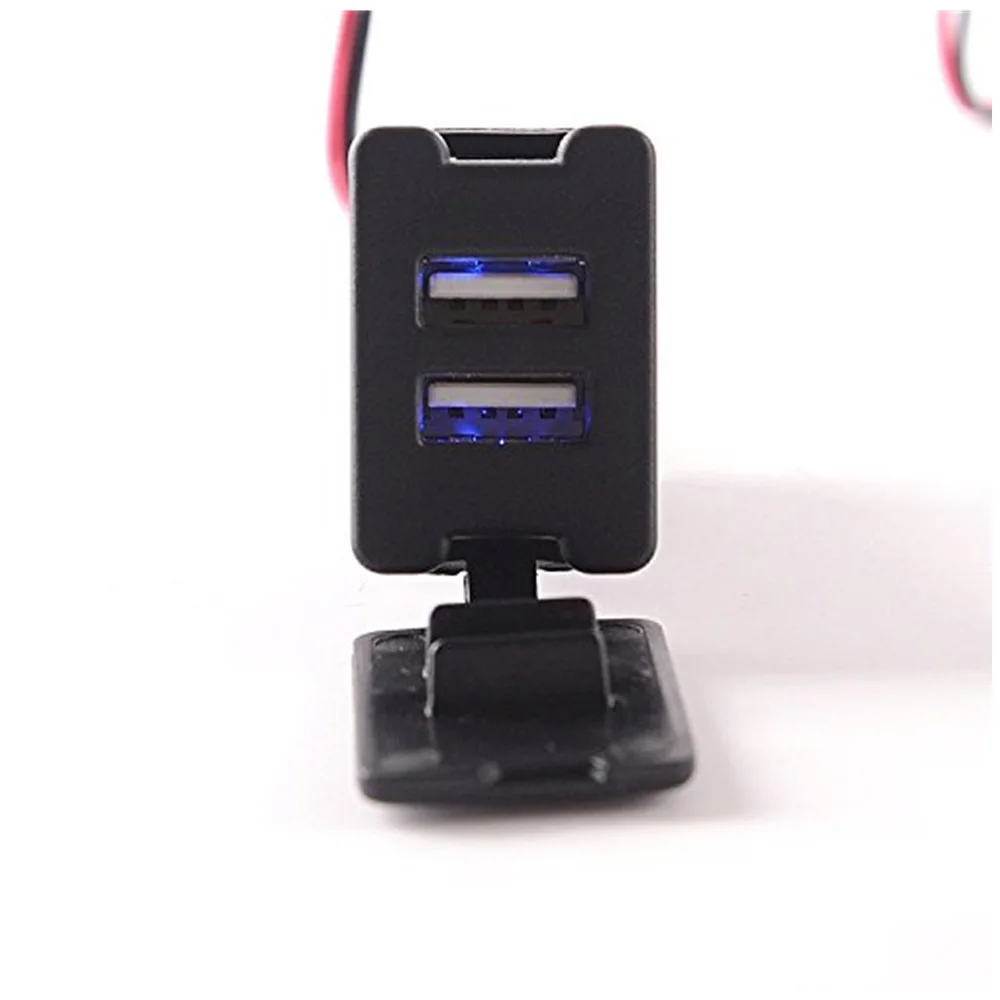 1 шт. для Toyota 12 24 В автомобильный адаптер с двумя USB портами зарядное устройство