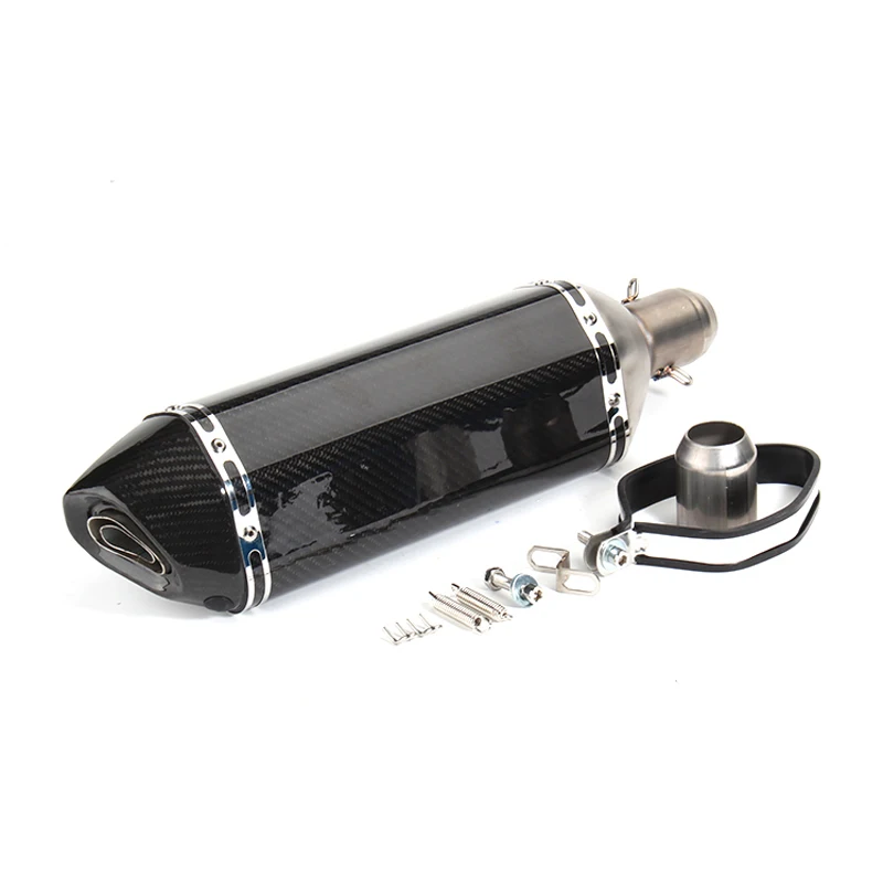Универсальная мотоциклетная выхлопная труба из углеродного волокна ID:51 мм