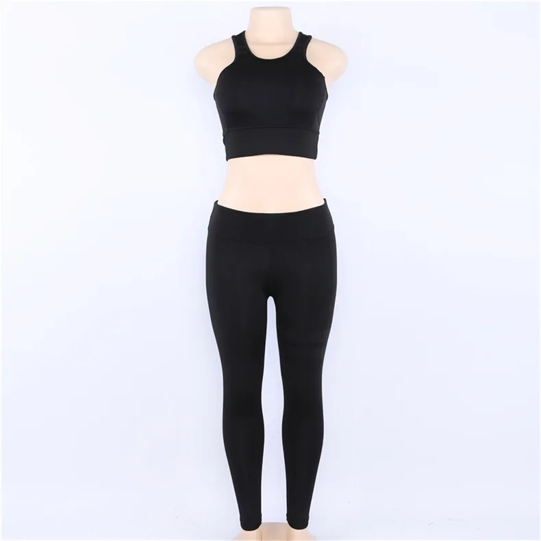 Black Sets Muhsport, женский спортивный костюм, для спортзала, для йоги, наборы из 2 предметов, женская спортивная одежда, для йоги, набор для фитнеса, спортивная одежда, комплект для тренировок, одежда для фитнеса и йоги - Цвет: Black Sets
