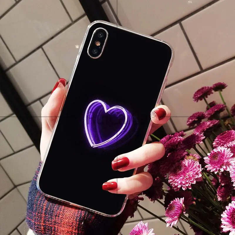 Ruicaica черный фон флуоресцентный smal чехол для телефона оболочка Apple iPhone 8 7 6 S Plus X XS MAX