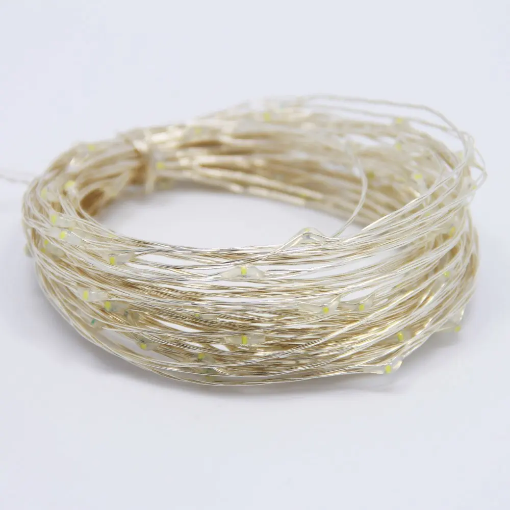 Светодиодная гирлянда на батарейках Fairy Lights 8 режимов 50/100 LED с пультом управления.