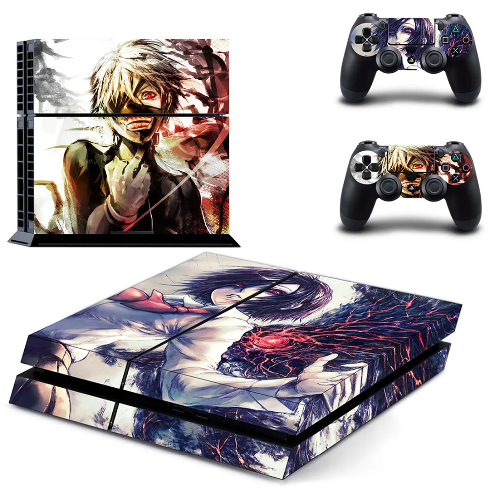 Аниме наклейка для PS4-наклейка для sony playstation 4 консоли и 2 контроллера наклейка для PS4 виниловая наклейка