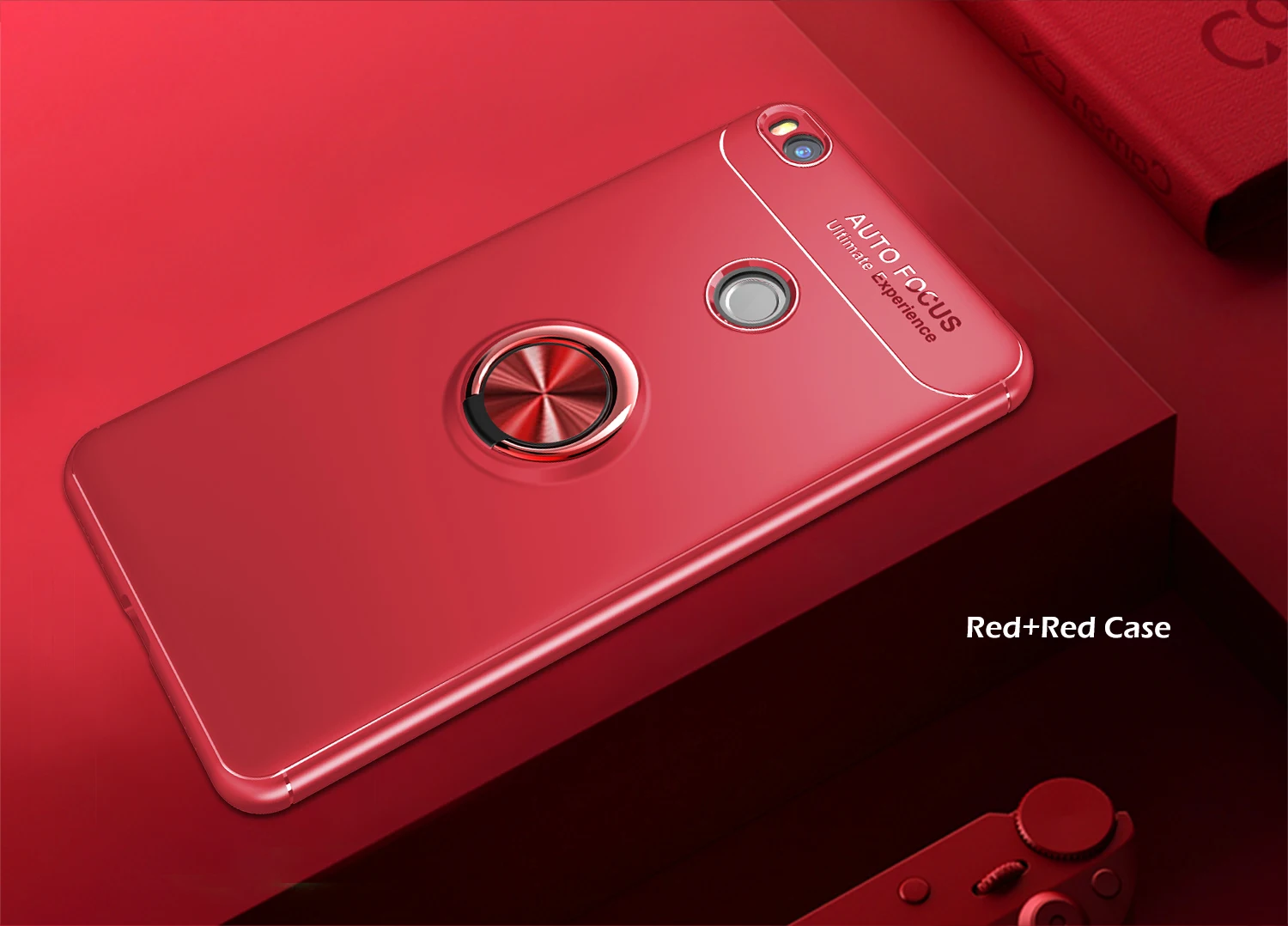 red ring red case Чехол Qkuttu для Xiaomi mi max 2 max 3, чехол для автомобиля, магнитное металлическое кольцо, держатель, полная задняя крышка для Xiomi mi max 3 max2, силиконовый чехол - Цвет: red ring red case