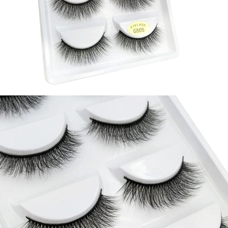 

Strip Lashes Easy Apply Fake Eyelashes Reusable with Beauty Case 100% Mink Fur 3D False Eyelash