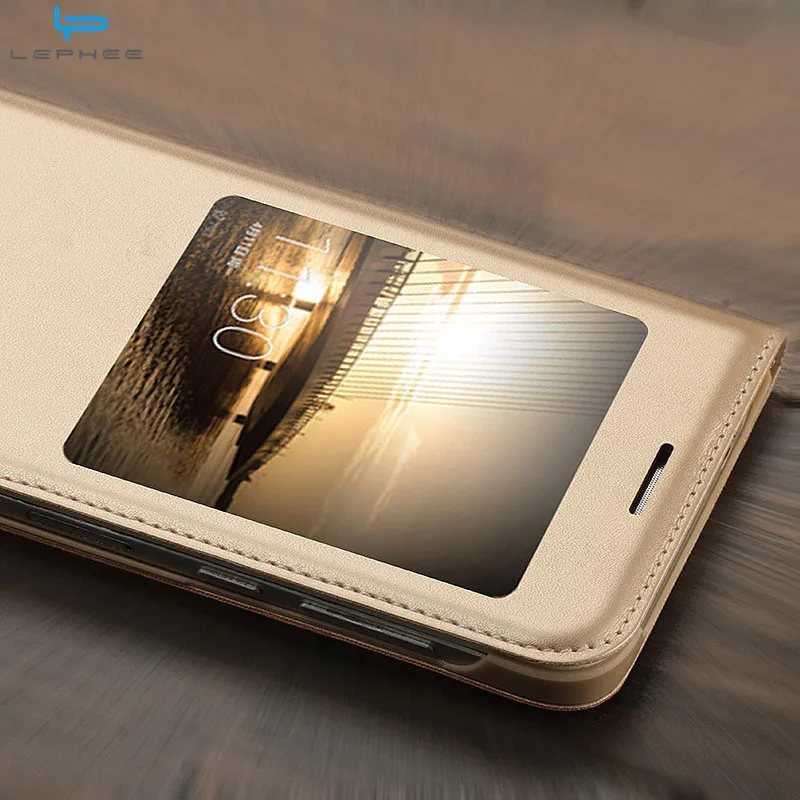 LEPHEE для huawei Ascend G7 чехол для huawei G7 C199 откидной Чехол кожаный чехол с окошком для просмотра полный G7 защитный чехол s 5,5"