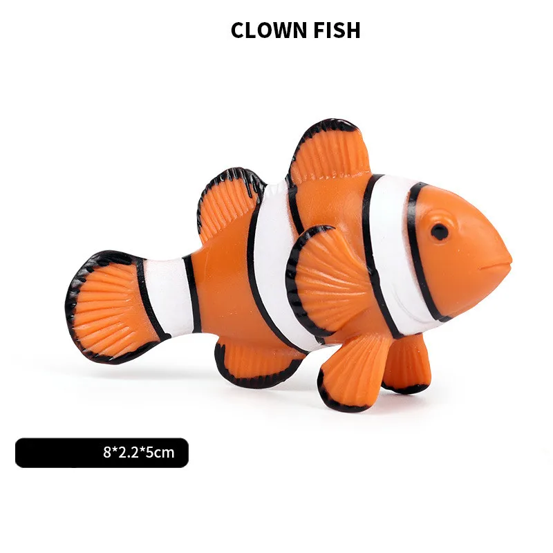 Yandex 3D Ocean World 8CM PVC Seabed Biological Animal Model Clownfish Collection Decoration Children's Toys Gifts | Игрушки и хобби