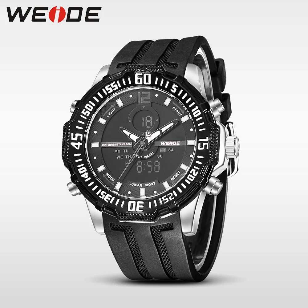 WEIDE светодиодный электронные часы лучший бренд класса люкс мужские черные