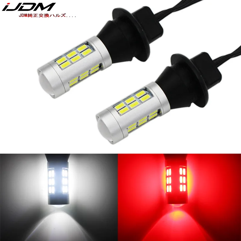 IJDM 7440 W21W T20 Светодиодные белые/красные двухцветные 1156 P21W 7506 светодиодные лампы