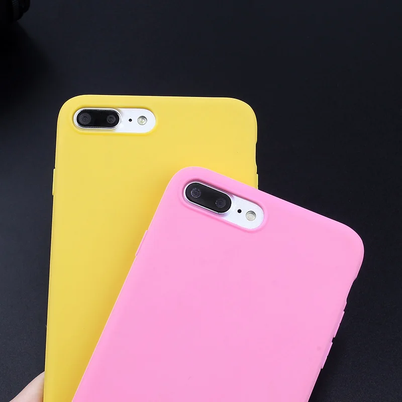 Карамельные чехлы для iPhone XR XS роскошные из ТПУ 7 Plus 8 6 6S 5 SE 5S Xr X Max мягкие