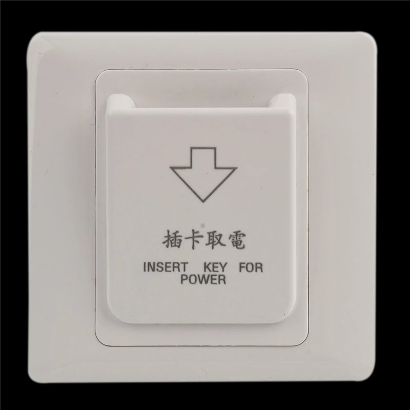 Free Shipping 86x86mm Hotel Magnetic Card electric Switch 220V/25A push button Insert Key electrical power control socket