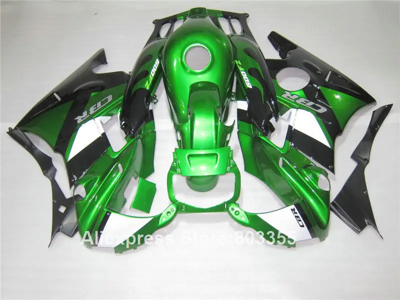Комплект обтекателей для HONDA CBR600 f2 1994 1993 / 1992 1991 cbr 600 (Металлический Зеленый)