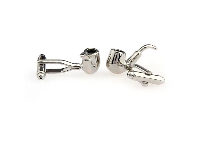 10 пар манжетных кнопок для трубок для курения с держателем для сигарет из меди и эмалированных мужских украшений - подарок на День отца.