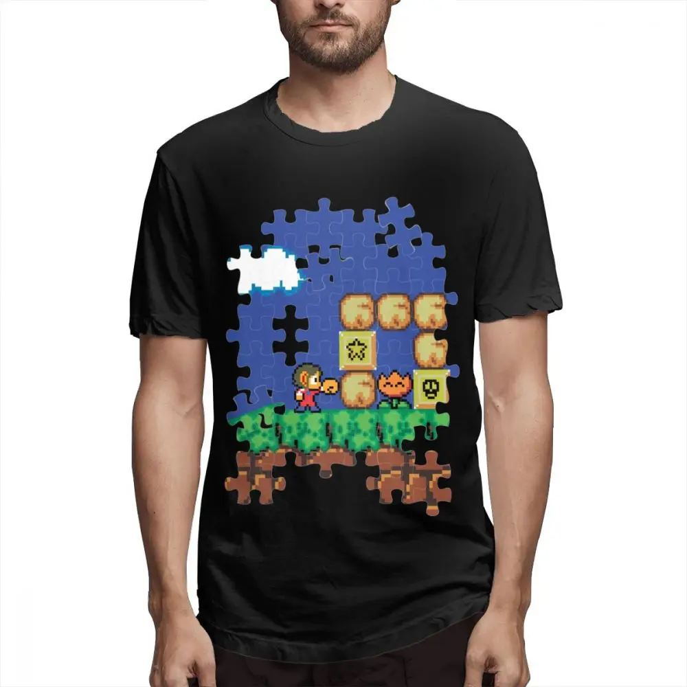 Новинка футболка Alex Kidd Bros In Miracle World хлопковая Футболка с круглым вырезом для