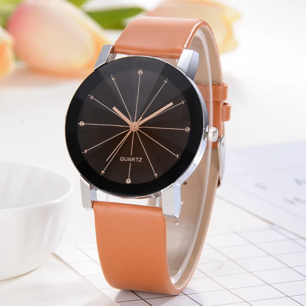 1 шт. женские модные часы 2019 бренд с кварцевым циферблатом кожаные Наручные