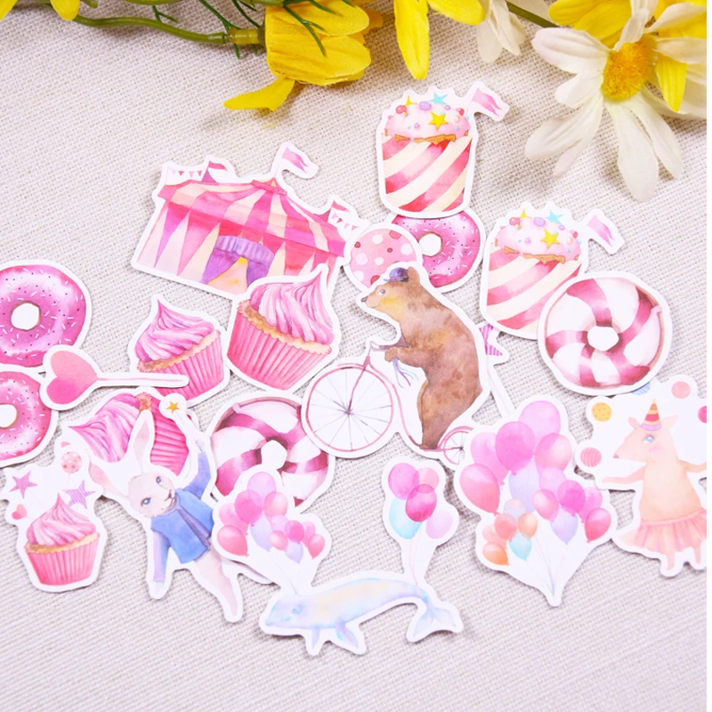 Розовый цирк L Водонепроницаемый аниме Стикеры для гитары ноутбук мотоцикл