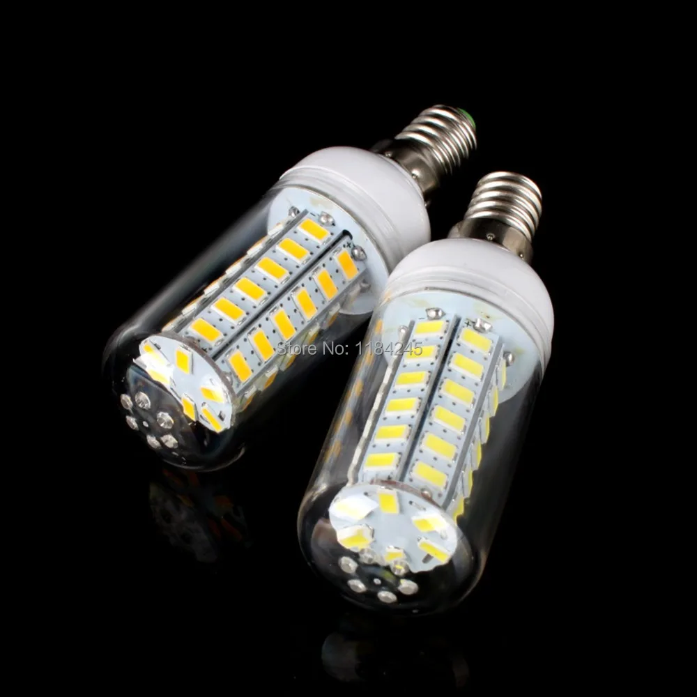 E14 Светодиодный светильник 7 Вт 48 Светодиодный S 5730 SMD AC 220V 110V теплый белый кукурузный стиль лампочки 5 шт/партия