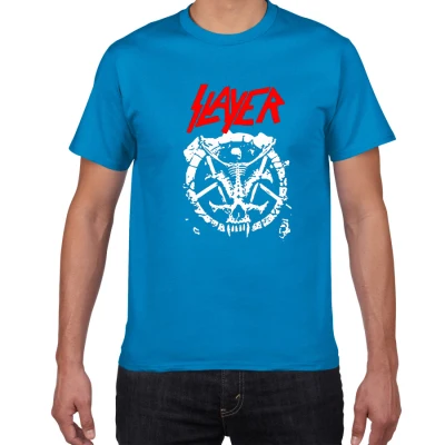 F347 dimond blue Металлическая группа, Мужская футболка, the slayer, хлопок, уличная футболка, мужская панк одежда, летняя крутая футболка, homme, рок-Поп Футболка - Цвет: F347 dimond blue