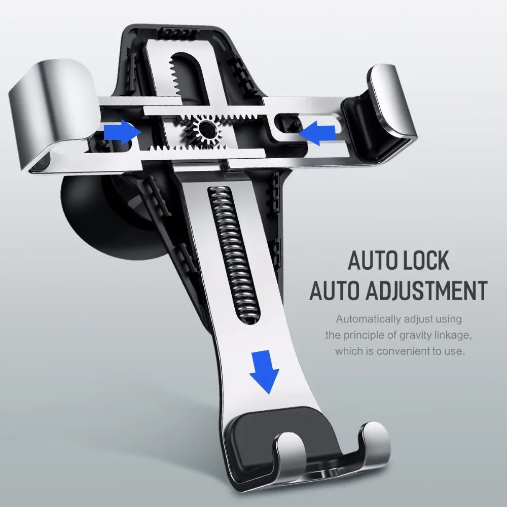 Автомобильный держатель для телефона ROCK для iPhone X XS MAX Gravity Air Vent, держатель для телефона в автомобиле, держатель для мобильного телефона, подставка для samsung